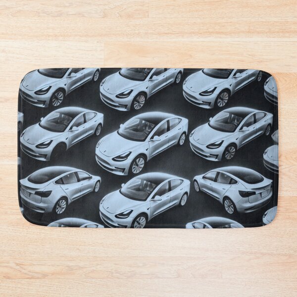 Item preview, Red Tesla Model 3 Cubist Pattern designed and sold by TEEJAMBOREE.