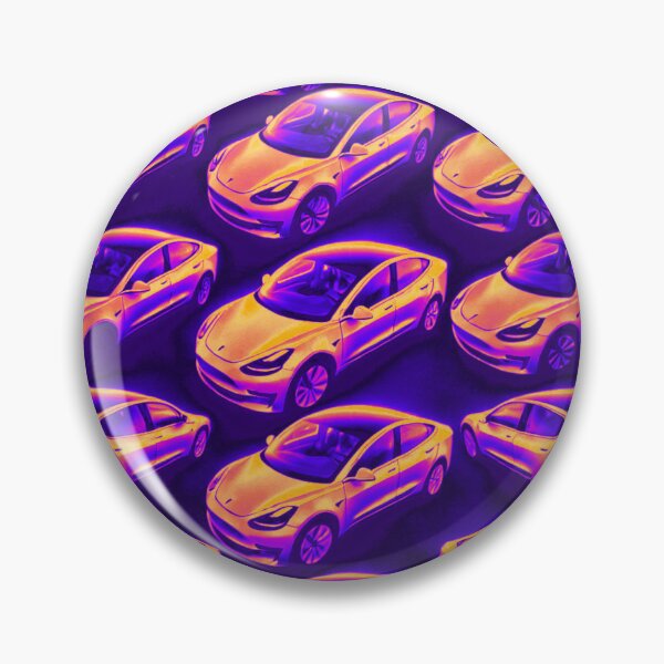 Item preview, Red Tesla Model 3 Cubist Pattern designed and sold by TEEJAMBOREE.