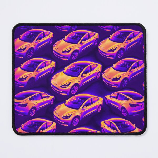 Item preview, Red Tesla Model 3 Cubist Pattern designed and sold by TEEJAMBOREE.