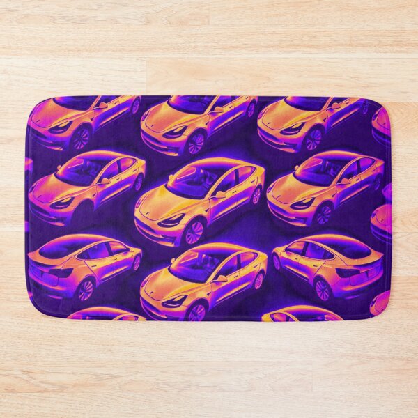 Item preview, Red Tesla Model 3 Cubist Pattern designed and sold by TEEJAMBOREE.