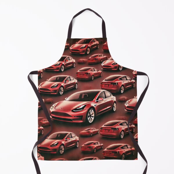 Item preview, Red Tesla Model 3 Cubist Pattern designed and sold by TEEJAMBOREE.