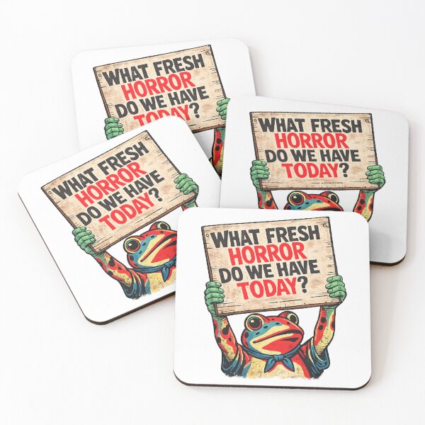 Item preview, What Fresh Horror Do We Have Today Protest Frog Political Humor News Cycle Satire Current Events  designed and sold by The Junto Shop.