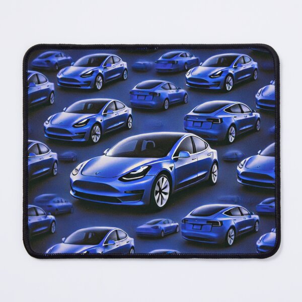 Item preview, Red Tesla Model 3 Cubist Pattern designed and sold by TEEJAMBOREE.