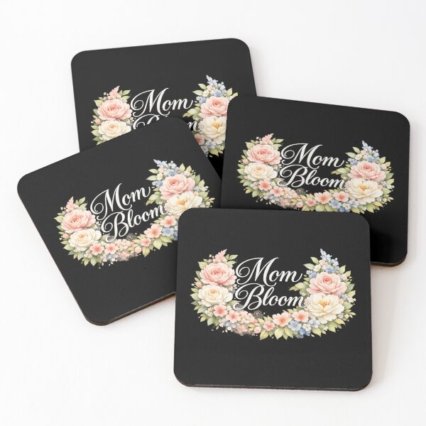 Item preview, Mom Bloom - Elegant Watercolor Floral Typography designed and sold by MKreative Studio.