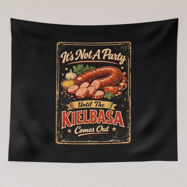 Item preview, Retro Kielbasa Party – Vintage Polish Sausage designed and sold by Pineapple-Tree.