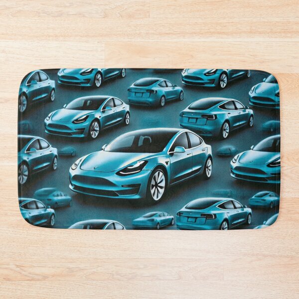 Item preview, Red Tesla Model 3 Cubist Pattern designed and sold by TEEJAMBOREE.
