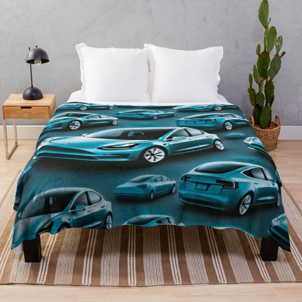 Item preview, Red Tesla Model 3 Cubist Pattern designed and sold by TEEJAMBOREE.
