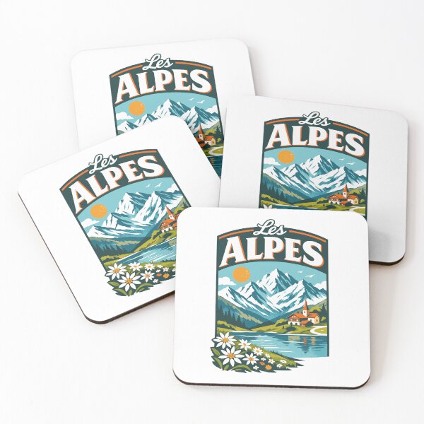 Item preview, Les Alpes France Mountain Lake Vintage Graphic designed and sold by JackCurtis1991.