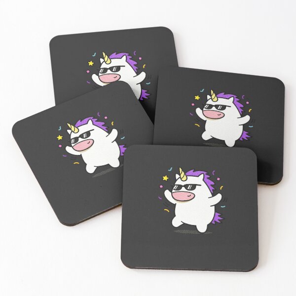 Item preview, Cute Dancing Unicorn with Sunglasses | Kawaii Party Vibes Embroidery Patch Style Minimal Aesthetic Design designed and sold by ColorSplash123.