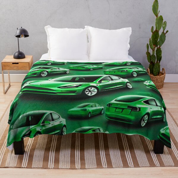 Item preview, Red Tesla Model 3 Cubist Pattern designed and sold by TEEJAMBOREE.