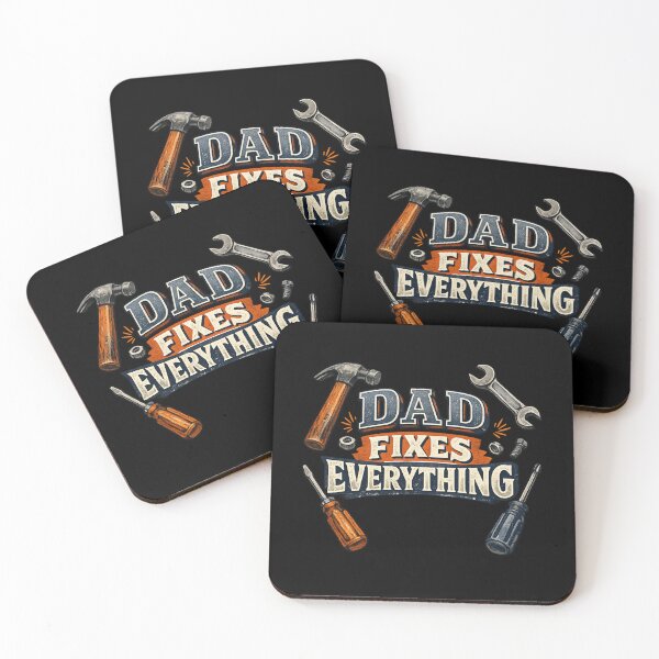 Item preview, Dad Fixes Everything - Rustic Tool Typography designed and sold by MKreative Studio.