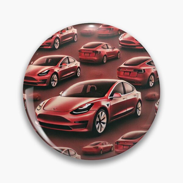 Item preview, Red Tesla Model 3 Cubist Pattern designed and sold by TEEJAMBOREE.
