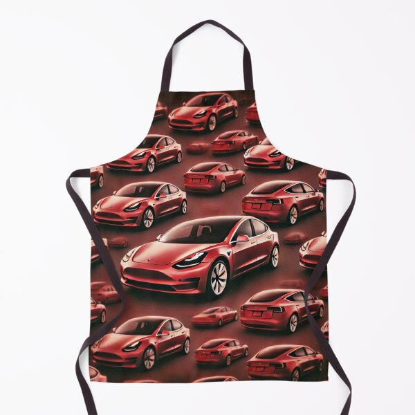 Item preview, Red Tesla Model 3 Cubist Pattern designed and sold by TEEJAMBOREE.
