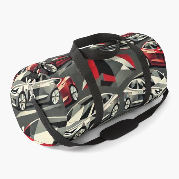 Item preview, Red Tesla Model 3 Cubist Pattern designed and sold by TEEJAMBOREE.