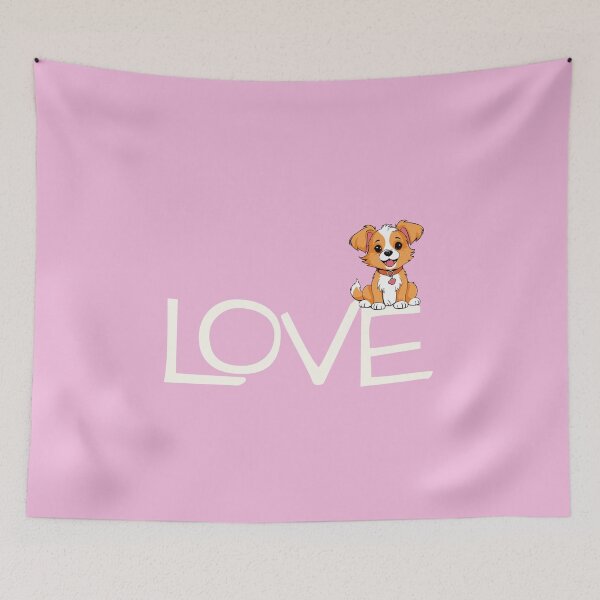 Item preview, Simply Love - Puppy Cute Dog Typography Design designed and sold by Teacuppupdesign.