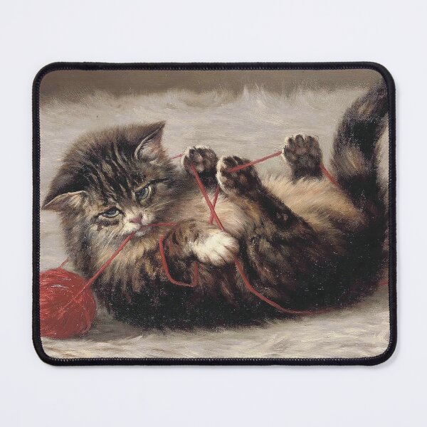 Item preview, Kitten Playing with a Ball of Red Yarn designed and sold by artmaker7.