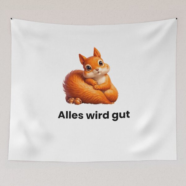 Item preview, Everything will be alright – Fips the squirrel designed and sold by AlpineInkStudio.