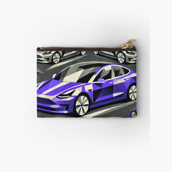 Item preview, Red Tesla Model 3 Cubist Pattern designed and sold by TEEJAMBOREE.
