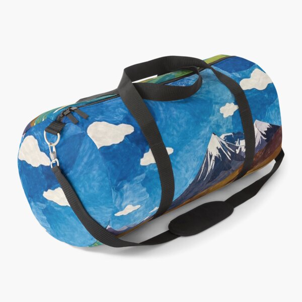 Item preview, Mountain Lagoon with Blue Sky, Colorful Mixed Media Digital Collage designed and sold by SWSandraWechner.