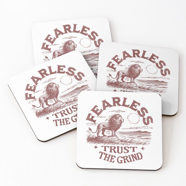 Item preview, Fearless Lion – Trust the Grind Vintage Motivation Design designed and sold by GCteez.