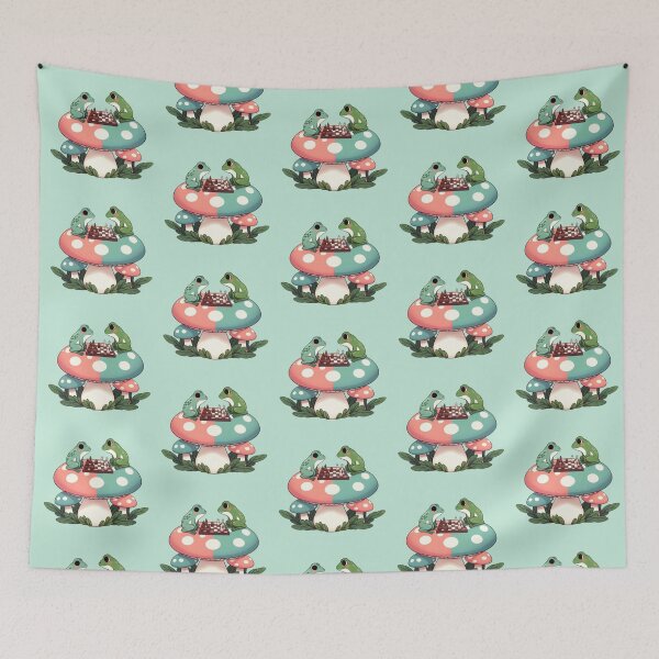 Item preview, Chess Frogs on Mushroom – Whimsical Design designed and sold by Dogandesighn.