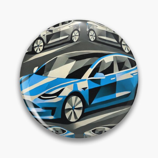 Item preview, Red Tesla Model 3 Cubist Pattern designed and sold by TEEJAMBOREE.