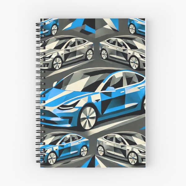 Item preview, Red Tesla Model 3 Cubist Pattern designed and sold by TEEJAMBOREE.