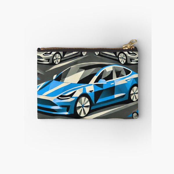 Item preview, Red Tesla Model 3 Cubist Pattern designed and sold by TEEJAMBOREE.