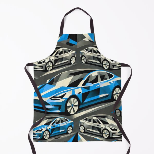 Item preview, Red Tesla Model 3 Cubist Pattern designed and sold by TEEJAMBOREE.