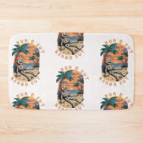 Item preview, Suns Out Bones Out Funny Skeleton Beach Summer Vacation Retro Sunset designed and sold by Region.