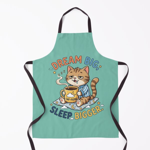 Item preview, Dream Big Sleep Bigger - Funny Coffee Cat Aesthetic Graphic Tee designed and sold by Bloom And Breathe.