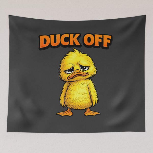Item preview, Duck Off Funny Sad Angry Duck Cartoon – Relatable Rude Meme Design designed and sold by AuraloomAtelier.