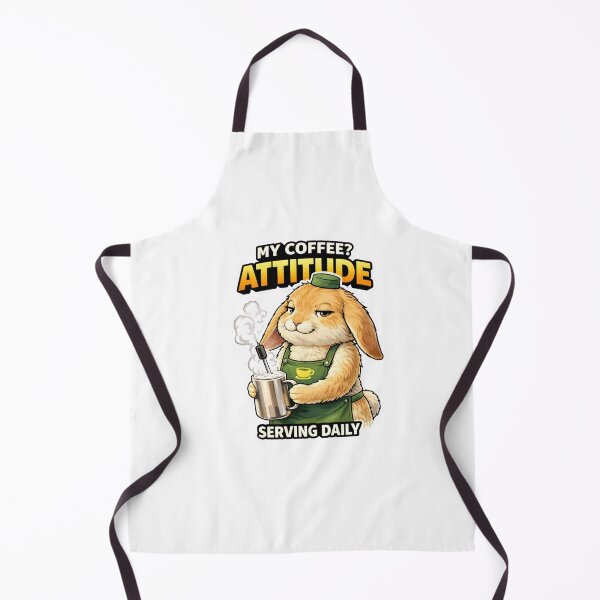 Item preview, Coffee Lover Bunny Shirt – Funny Barista Meme “Attitude Serving Daily” designed and sold by Gentlestate.