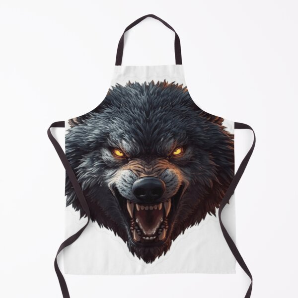 Item preview, “Fierce Wolf with Glowing Orange Eyes – Dark Predator Art designed and sold by cute-corner0.