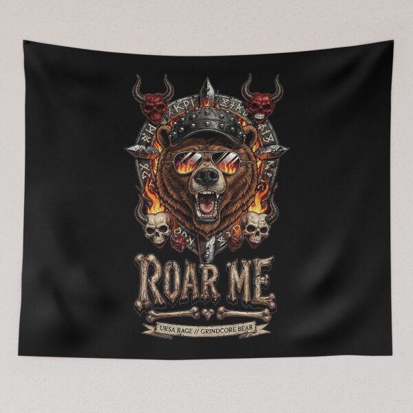 Item preview, Ursa Rage: Grindcore Bear - Heavy Metal Grizzly designed and sold by NexKris.