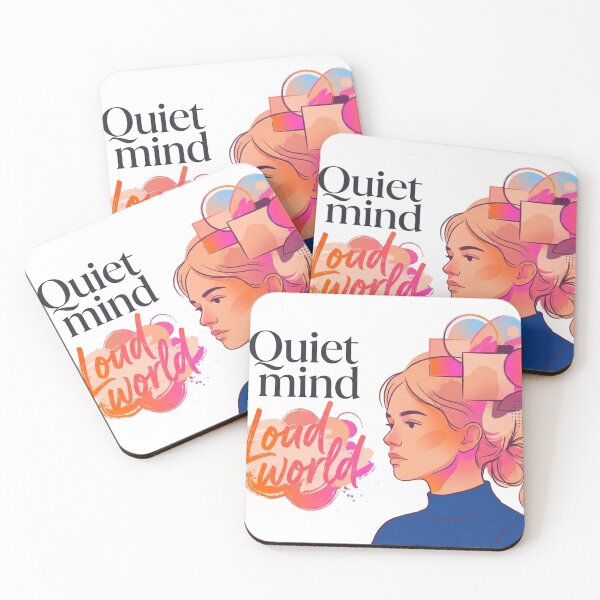 Item preview, Quiet Mind Loud World – Introvert Aesthetic Illustration designed and sold by Quiet Mode Studio.