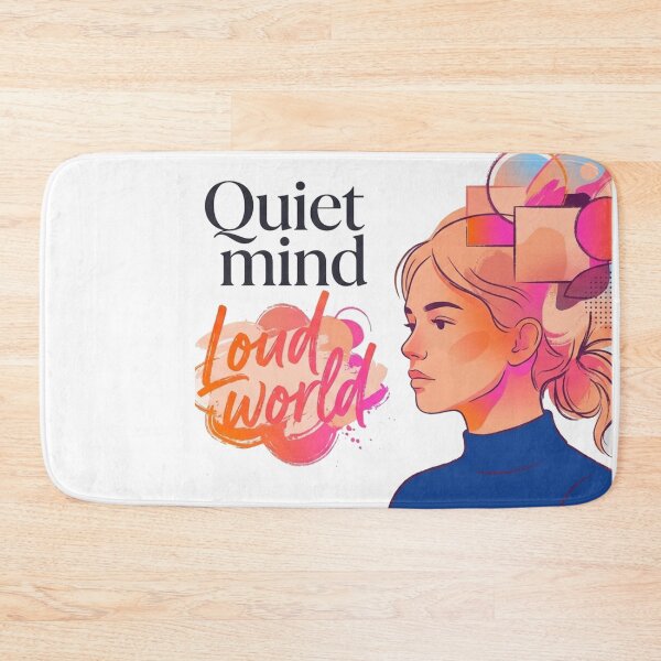 Item preview, Quiet Mind Loud World – Introvert Aesthetic Illustration designed and sold by Quiet Mode Studio.