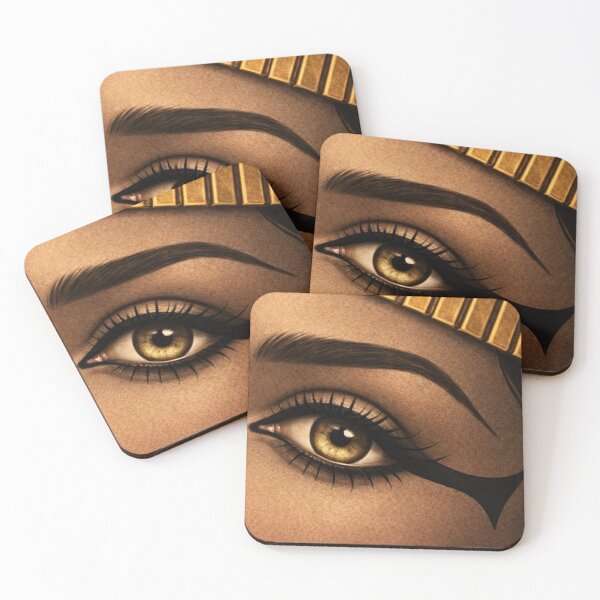 Item preview, Cleopatra Eye – Noir Egyptian Queen, Feminine Power Art, Mystical Gaze Design designed and sold by TatjanaMDesign.