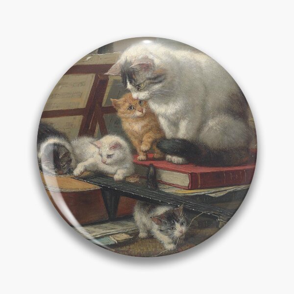 Item preview, Four Curious Kittens Playing on a Guitar designed and sold by artmaker7.