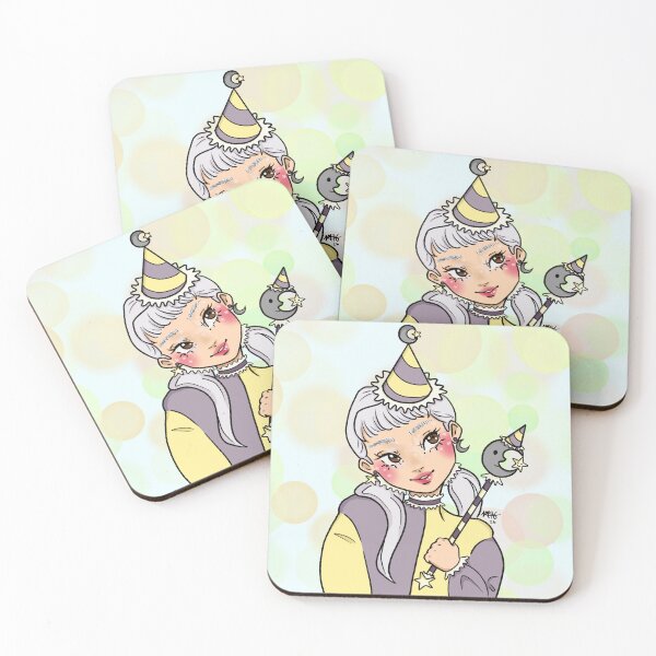 Item preview, clown girl designed and sold by bunny eating cheese.