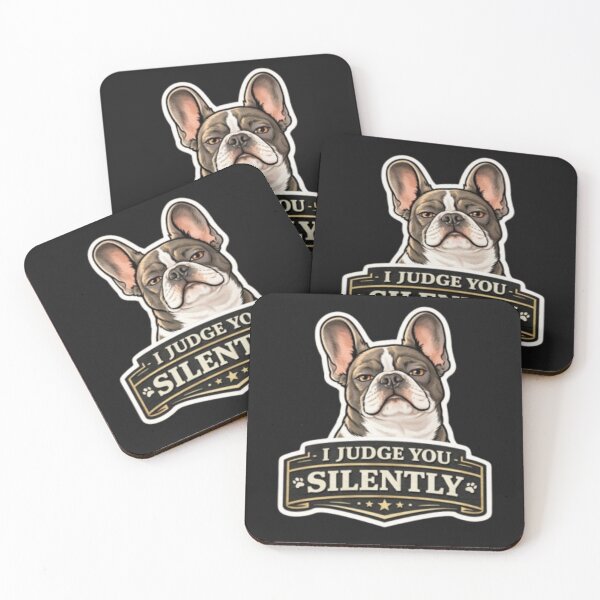 Item preview, French Bulldog Owners Club – I Judge You Silently Funny Frenchie Sarcastic Design designed and sold by Frenchie Fever.