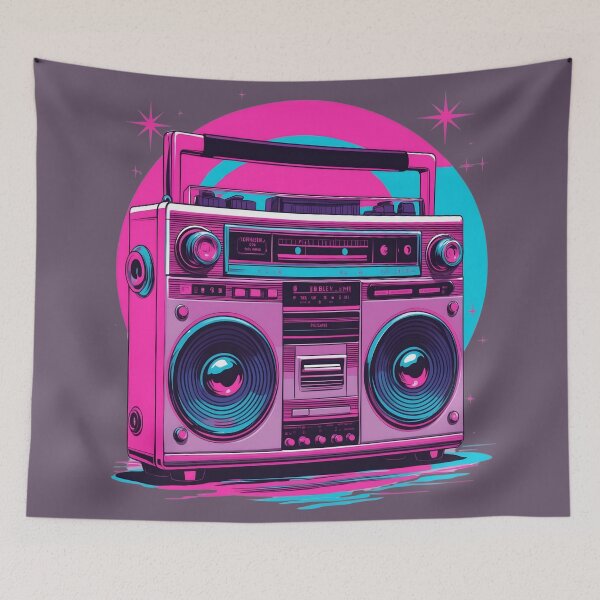 Item preview, Neon Retro 80s – Design 06 Retro 80s Neon Boombox designed and sold by NK-Studios .