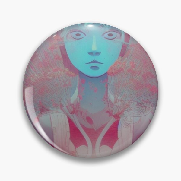 Item preview, Surreal Blue Portrait Art with Floral Organic Energy designed and sold by FotoworldEdel.