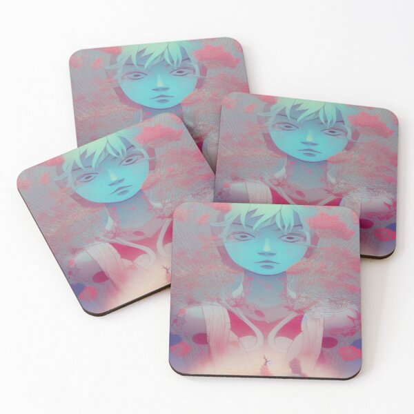 Item preview, Surreal Blue Portrait Art with Floral Organic Energy designed and sold by FotoworldEdel.