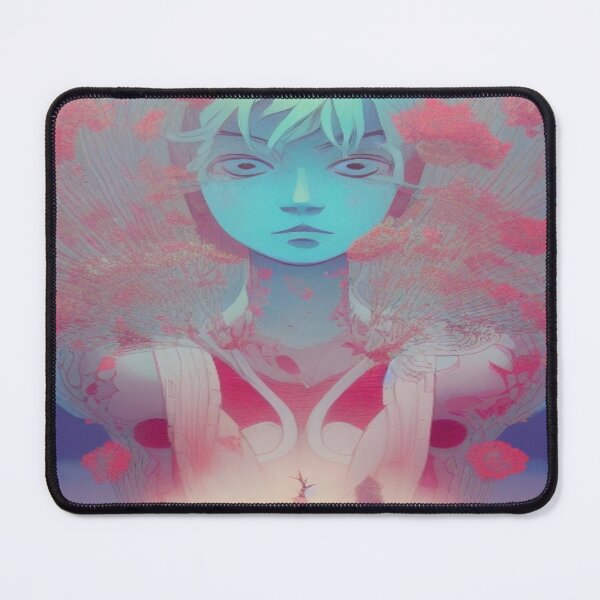 Item preview, Surreal Blue Portrait Art with Floral Organic Energy designed and sold by FotoworldEdel.