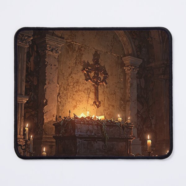 Item preview, Wolf Discovers Crimson Secret Dark Sacred Sacristy designed and sold by GeoWhimsy Studio.