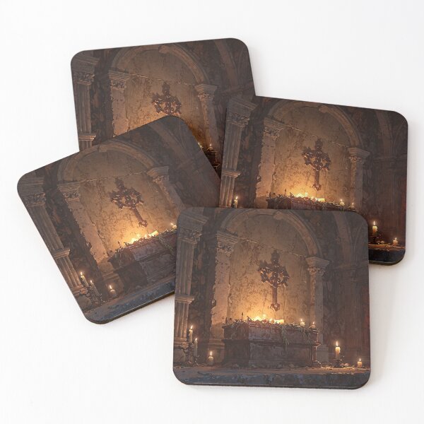 Item preview, Wolf Discovers Crimson Secret Dark Sacred Sacristy designed and sold by GeoWhimsy Studio.