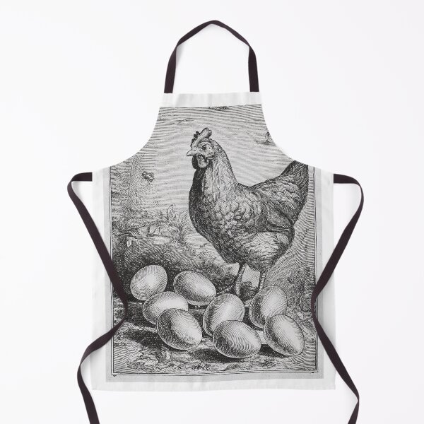 Item preview, Vintage Chicken With Eggs Engraving Farm Nature Illustration designed and sold by VISO-art.