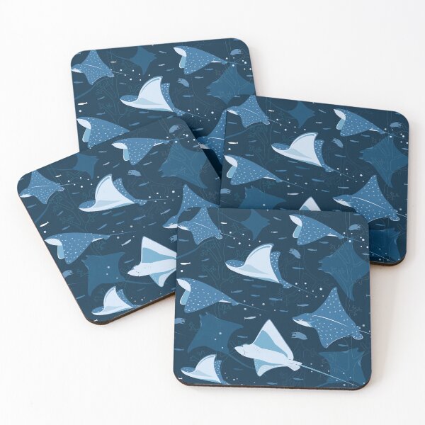 Item preview, Flying stingrays blue designed and sold by Avisnanna.