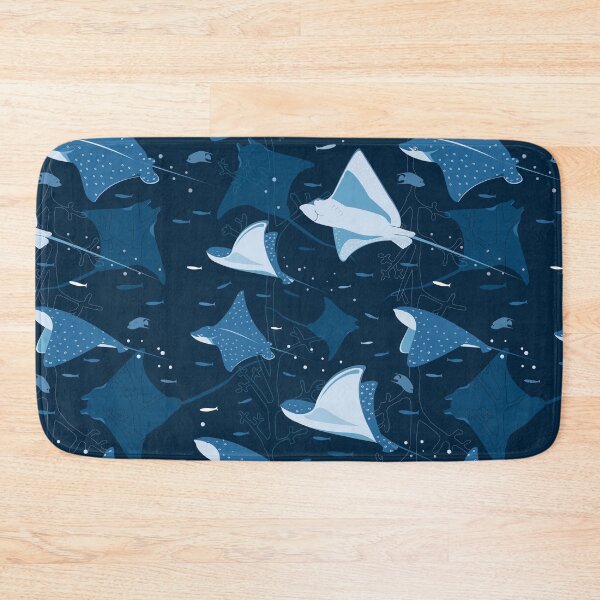 Item preview, Flying stingrays blue designed and sold by Avisnanna.